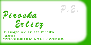 piroska erlitz business card